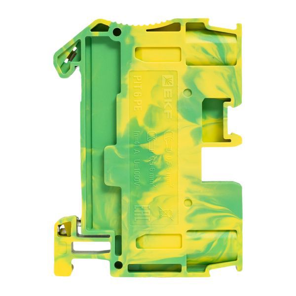  Колодка клеммная пружинная 6 Push-in земля EKF PIT-6-pe фото в каталоге от BTSprom.by