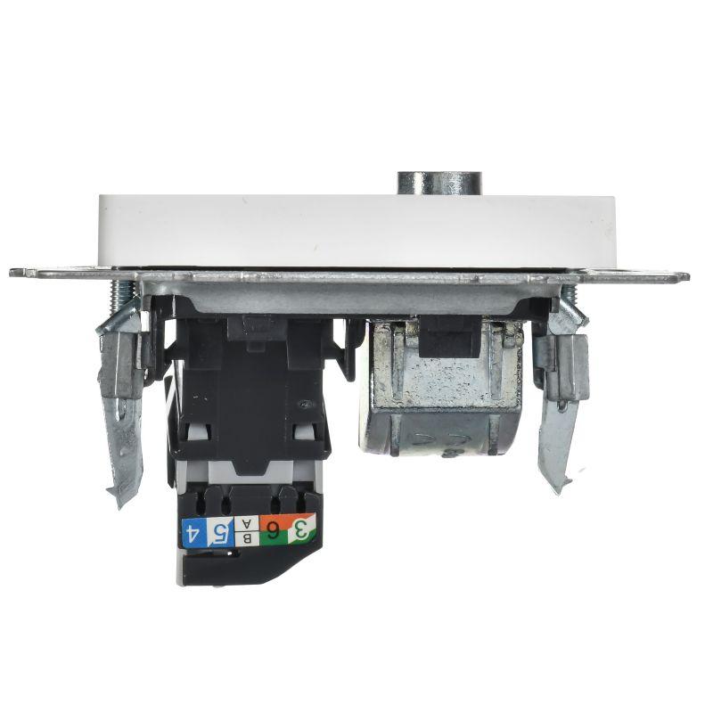  Розетка 2-м BRITE РТВ/РК12-БрАБ TV+RJ45 кат.5E механизм арктич. бел. IEK BR-AK20-1-K91 фото в каталоге от BTSprom.by