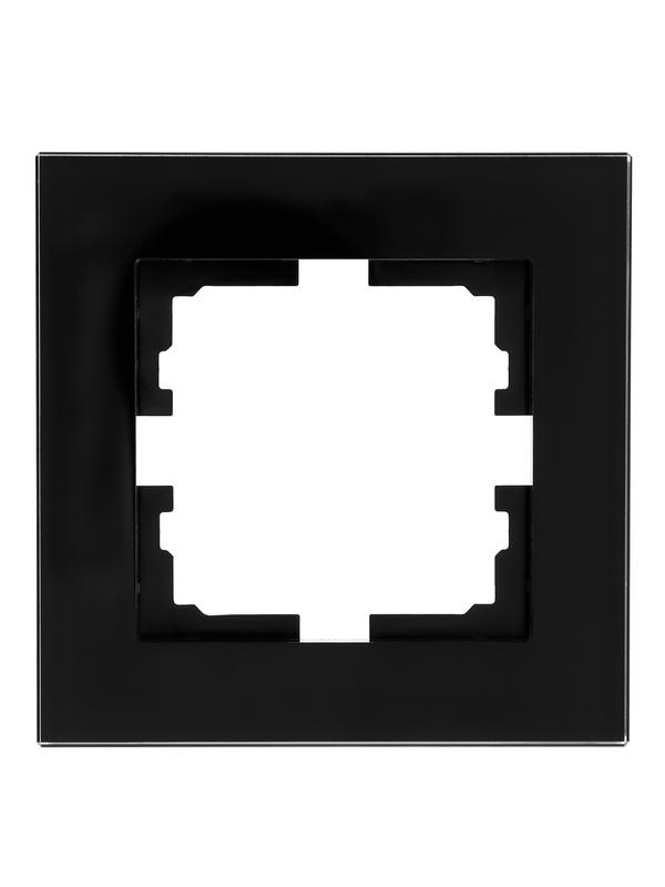  Рамка 1-местн. гориз. VESNA стекло черн. LEZARD 742-5880-146 фото в каталоге от BTSprom.by