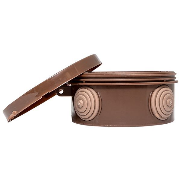  Коробка распаячная КМР-040-039 с крышкой 85х40 4 мембранных ввода IP54 темн. дерево PROxima EKF plc-kmr-040-039-t фото в каталоге от BTSprom.by