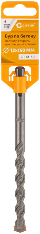  Бур по бетону Profi Plus двойн. спираль три пылеотводящие кромки 12х160мм Cutop 49-12160 фото в каталоге от BTSprom.by