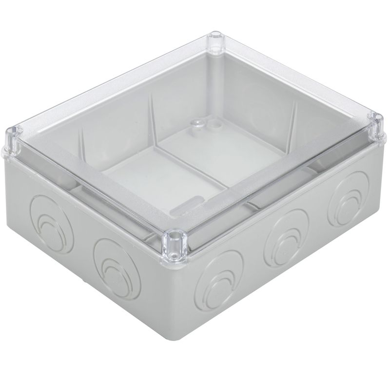  Коробка распаячная ОП 240х195х90 IP44 КМ41275 прозр. крыш. IEK UKO10-240-195-090-K51-44 фото в каталоге от BTSprom.by