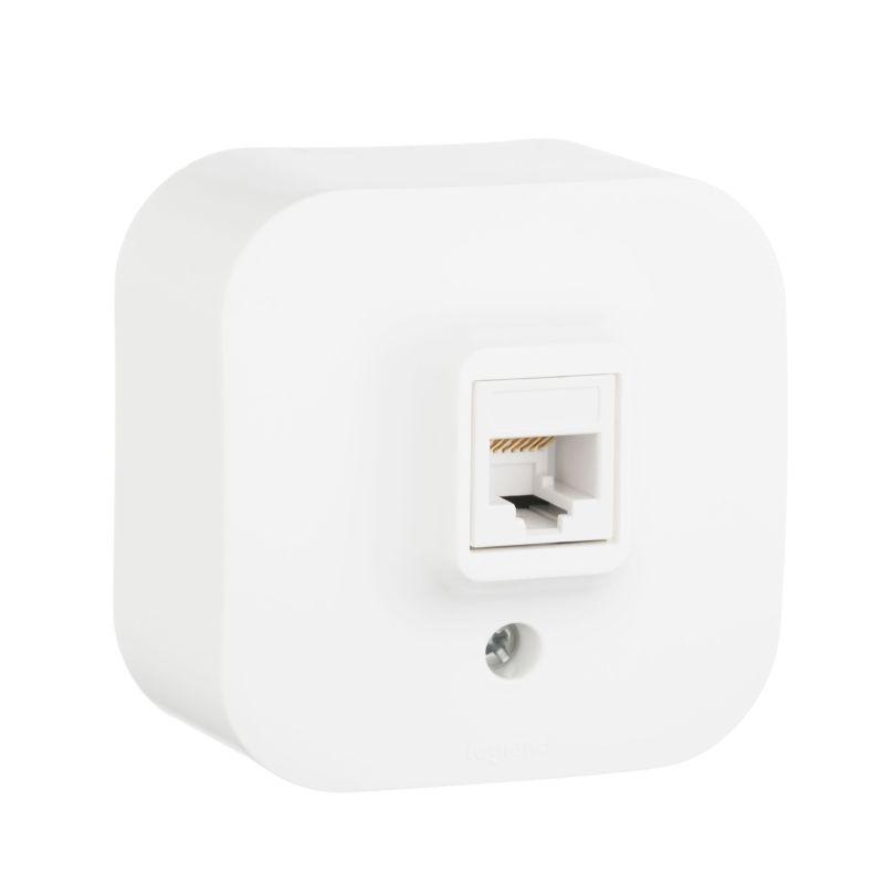 розетка компьютерная 1-м оп quteo rj45 кат.5e utp бел. iek 782224 от BTSprom.by