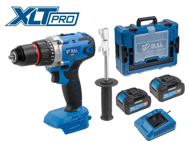аккум. дрель-шуруповерт bull sr 1802 xcase, xltpro, бесщет., 18 в, 80 н*м, 2*4 а*ч, бзп 13 мм (шурупы до 10 мм) 1329863 от BTSprom.by