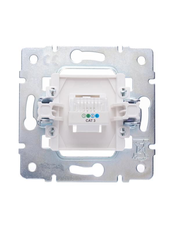  Розетка телефонная СП Vesna евро стандарт механизм жемчуж./бел. перламутр LEZARD 742-3088-137 фото в каталоге от BTSprom.by