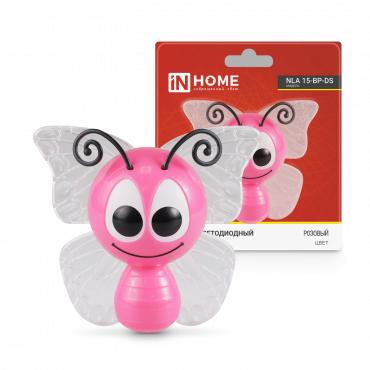 ночник светодиодный nla 15-bp-ds бабочка с датчиком освещения 230в роз. in home 4690612040004 от BTSprom.by