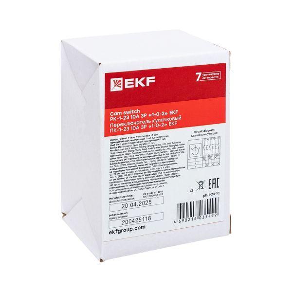  Переключатель кулачковый ПК-1-23 3П 10А "1-0-2" EKF pk-1-23-10 фото в каталоге от BTSprom.by