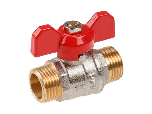 кран шаровый 1/2" нар.-нар. бабочка pn30, av engineering (латунь, макс.  40 бар, макс.  110 °с) ave142012 от BTSprom.by