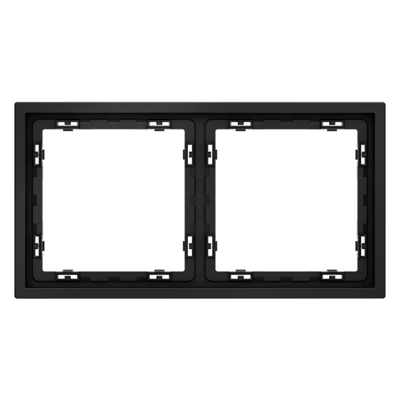 рамка 2-м s70 пластик. черн. матов. voltum vls100208 от BTSprom.by