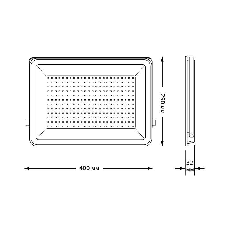  Прожектор светодиодный Qplus 200Вт 6500К IP65 24000лм 175-265В ДО черн. GAUSS 613100200 фото в каталоге от BTSprom.by