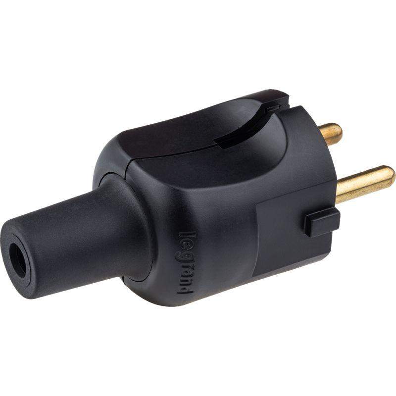 вилка электрич. каб. helium 16а 2k плоская черн. leg 050181 от BTSprom.by