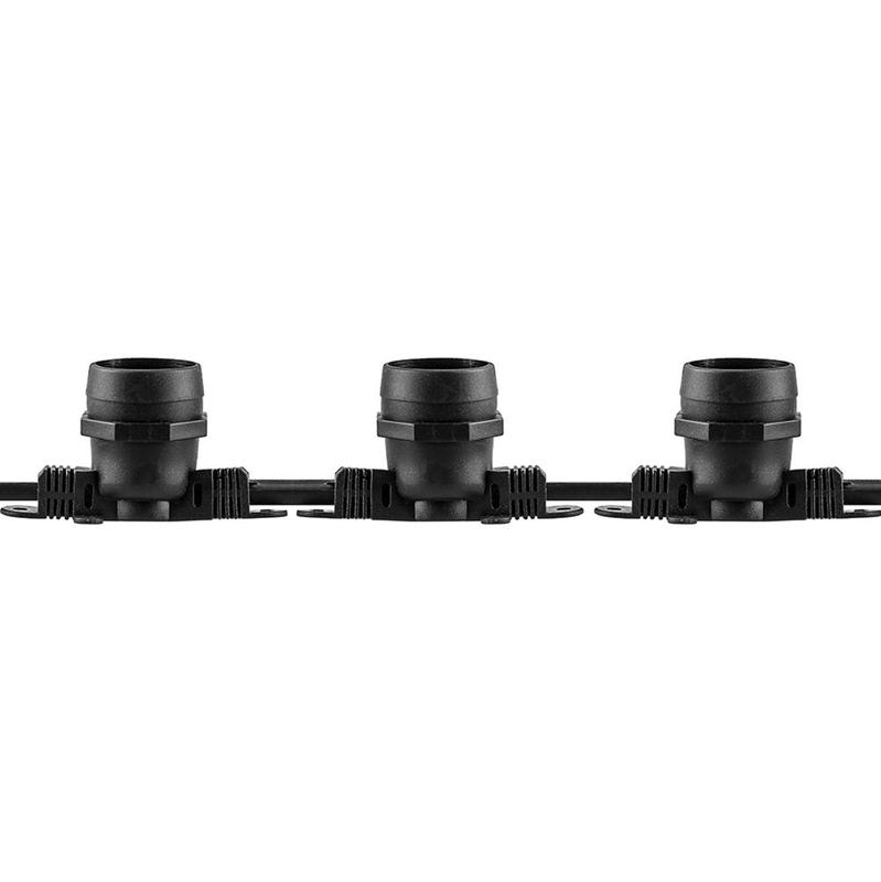 гирлянда 230в 100 e27 черн. шаг 25см ip 65 25м +1.5м шнур cl25-25 (уп.25м) feron 29880 от BTSprom.by