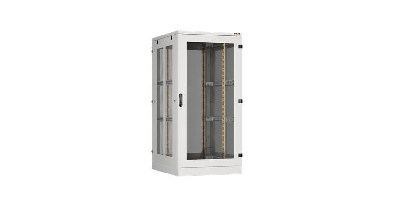шкаф напольный 19дюйм 33u 800х1660х1000мм стеклян. дверь; перфорир. боков. стенки и задн. дверь разобран. сер. tlk tfa-338010-gppp-gy от BTSprom.by
