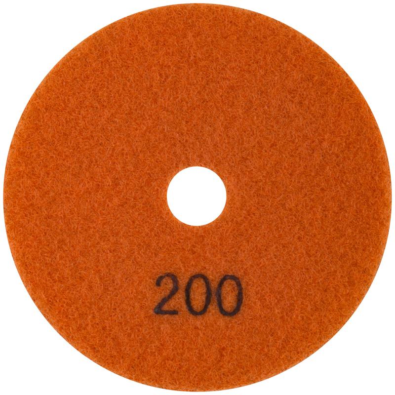  Круг шлифовальный алмазный гибкий АГШК (липучка) влажное шлифование 100мм Р 200 FIT 39843 фото в каталоге от BTSprom.by