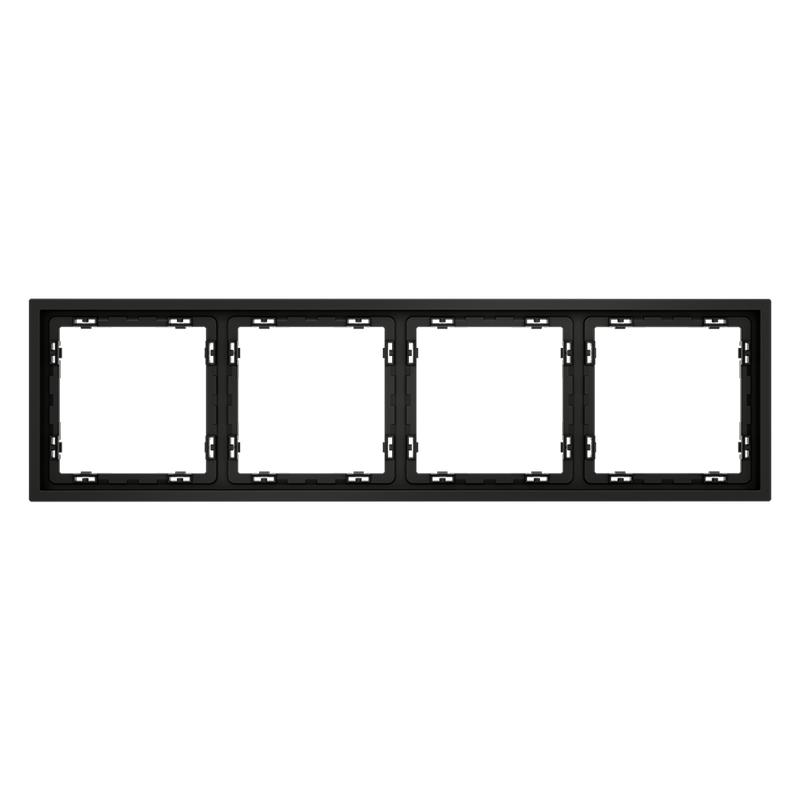  Рамка 4-м S70 пластик. черн. матов. Voltum VLS100408 фото в каталоге от BTSprom.by