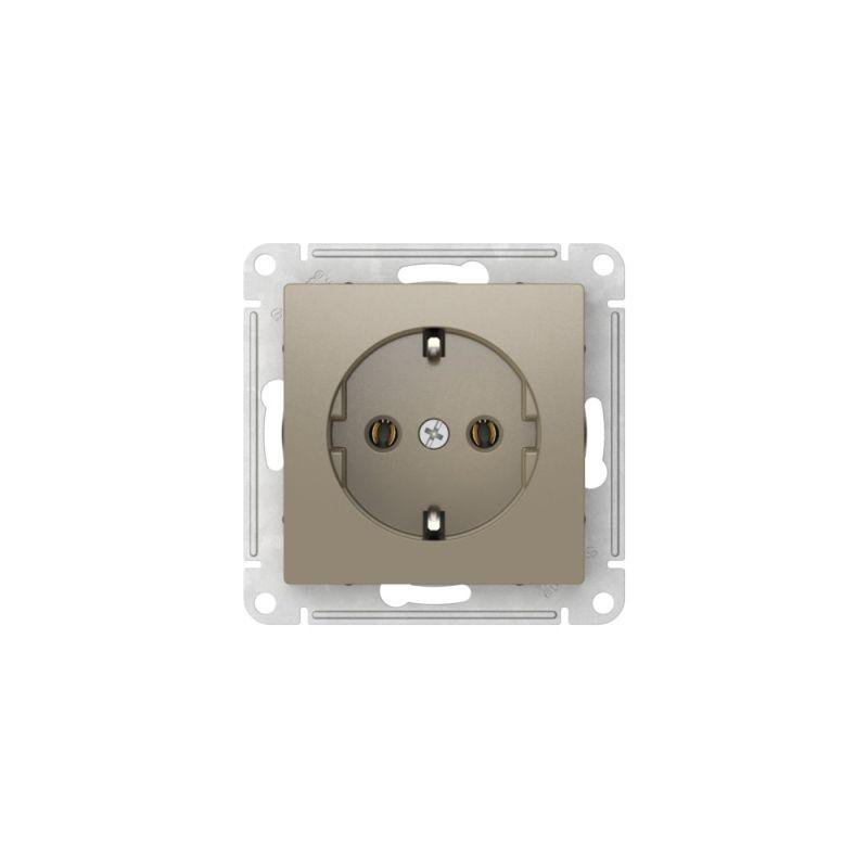  Розетка AtlasDesign 16А с заземл. быстрозажим. клем. механизм шампань SE ATN000543S фото в каталоге от BTSprom.by