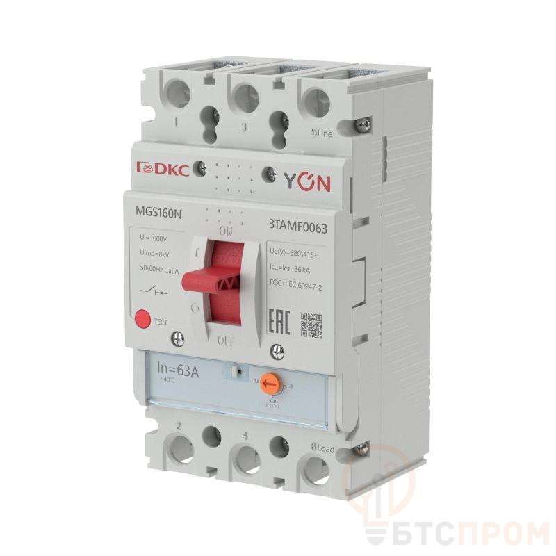Выключатель автоматический MGS160 3P 50 4-63A 36kA YON MGS160N-3TAMF0063 фото в каталоге от BTSprom.by  Выключатель автоматический MGS160 3P 50 4-63A 36kA YON MGS160N-3TAMF0063 фото в каталоге от BTSprom.by
