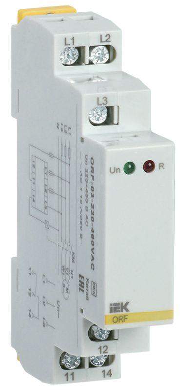 реле фаз orf 03 3ф 220-460в ac iek orf-03-220-460vac от BTSprom.by