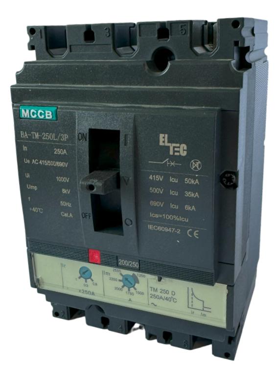  Выключатель автоматический MCCB BA-TM-250L/3P 250А (тепломагнитый ТМ ICU:50KA) ELTEC 1200250 фото в каталоге от BTSprom.by