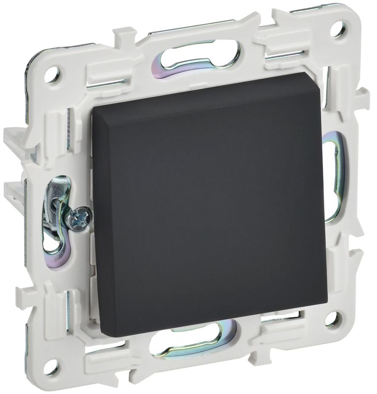 выключатель 1-кл. skandy 10а sk-v01g графит iek sk-v10-0-10-k53 от BTSprom.by