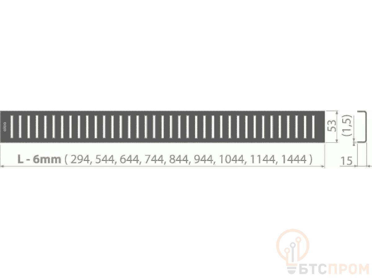  Решетка для водоотводящего желоба (черный мат) PURE-850BLACK, Alcaplast фото в каталоге от BTSprom.by