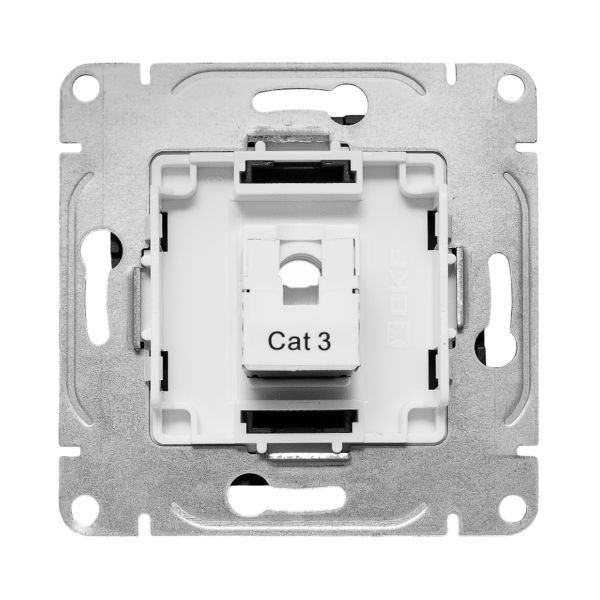  Розетка телефонная 1-м СП Эпика RJ11 механизм черн. EKF UP1-SOB-RJ11 фото в каталоге от BTSprom.by