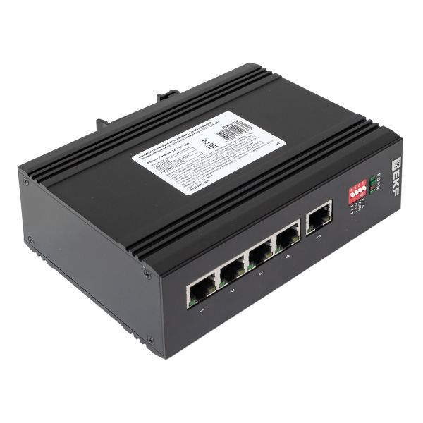  Коммутатор неуправляемый промышленный U-5GT 5 портов 10/100/1000Base-T(X) RJ45 монтаж на DIN-рейку TSX EKF TSX-U-5GT фото в каталоге от BTSprom.by
