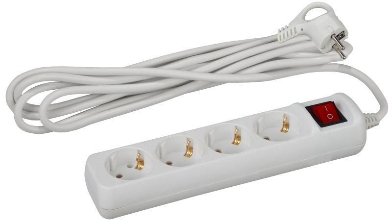 удлинитель 4х3м с заземл. 16а ip20 u-4es-3m-3х1 пвс 3х1 с выкл. эра б0028381 от BTSprom.by