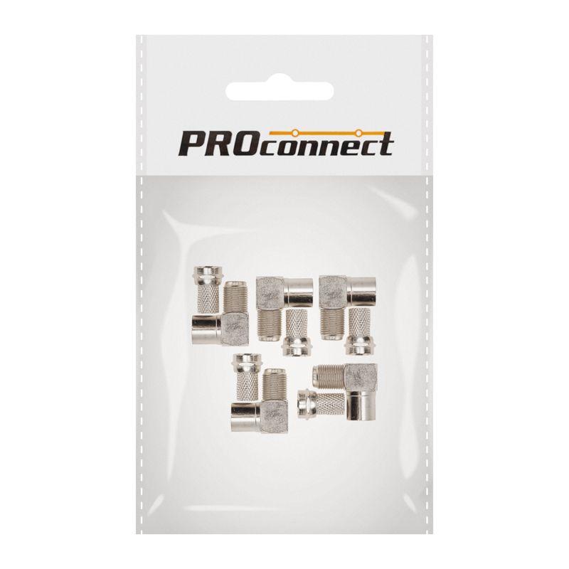  Набор разъемов антенных ТВ №12 (5 угловых переходников гнездо F - гнездо TV; 5 F-разъемов RG-6) (уп.5шт) PROCONNECT 05-4312-4-8 фото в каталоге от BTSprom.by