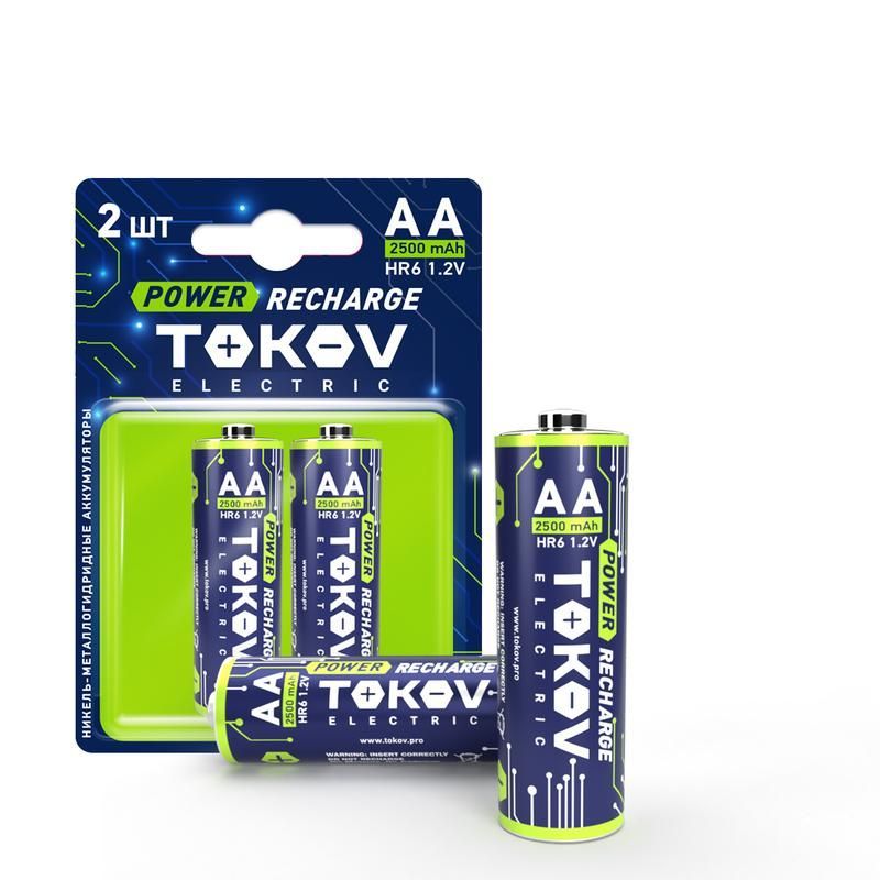 аккумулятор aa/hr6 2500ма.ч (блист.2шт) tokov electric tke-nma-hr6/b2 от BTSprom.by
