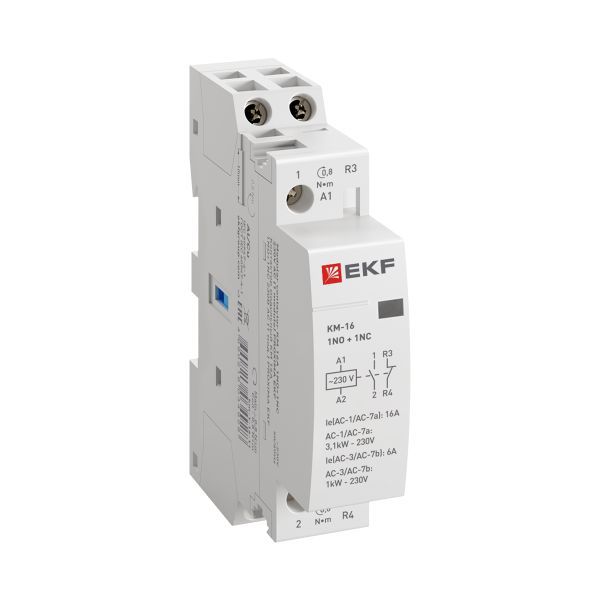 контактор модульный км 16а nо+nc (1 мод.) ekf km-1-16-11 от BTSprom.by
