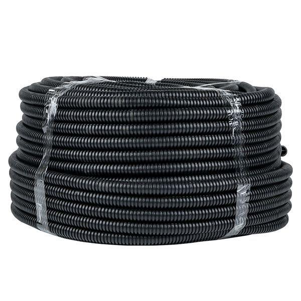 труба гофрированная пнд d25мм с протяжкой черн. (уп.75м) plast proxima ekf tpnd-25n от BTSprom.by