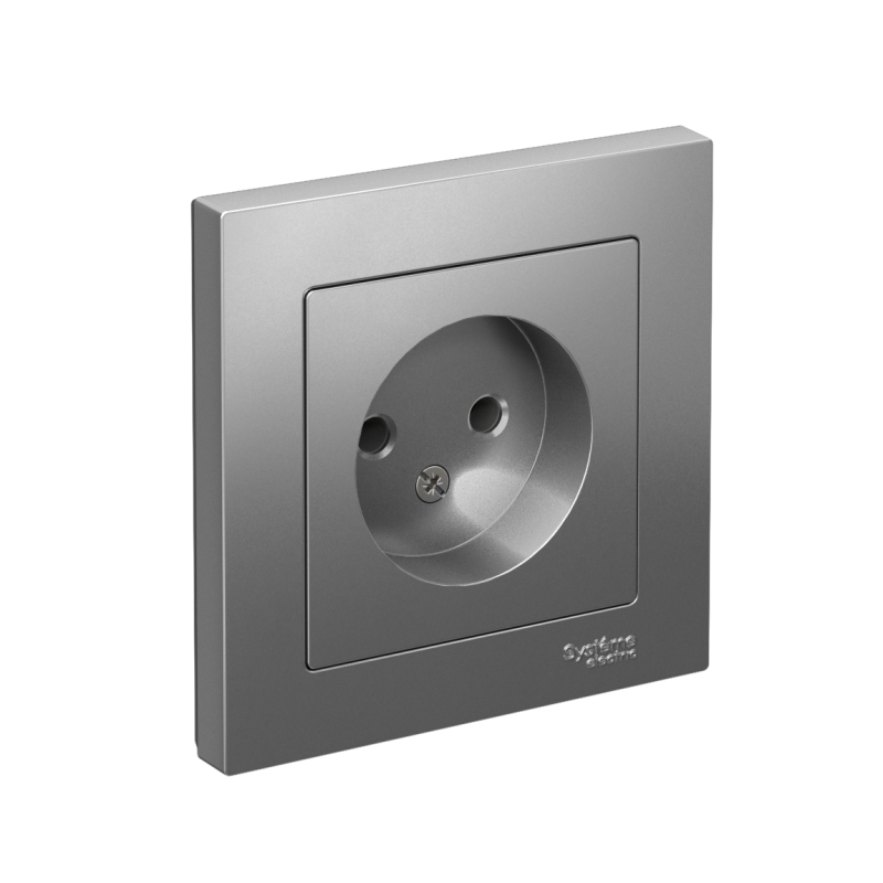 розетка 1-м сп atlasdesign 16а ip20 без заземл. в сборе сталь se atn000940 от BTSprom.by