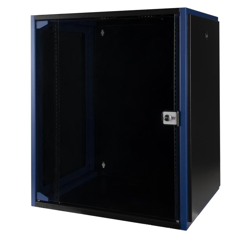 шкаф настенный 19дюйм 15u 600х450 дв. стекл. черн. datarex dr-600311 от BTSprom.by