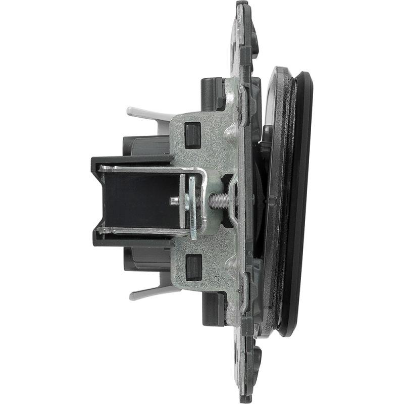  Переключатель 1-кл. СП Valena Allure 10А IP20 250В 10AX с подсветкой с лицев. панелью безвинтов. зажимы механизм антрацит Leg 752936 фото в каталоге от BTSprom.by