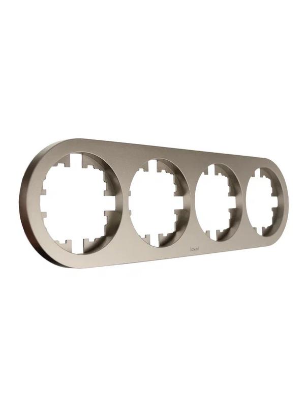  Рамка 4-м OSEN горизонт. круглая титан LEZARD 744-3700-149 фото в каталоге от BTSprom.by