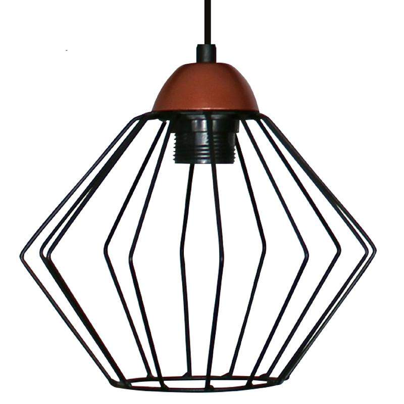  Светильник "Конти" 211 (Плафон Ромб) НСБ 01-60-169 Е27 (ИМ) подвесной медь черн. муар Элетех 1005405024 фото в каталоге от BTSprom.by