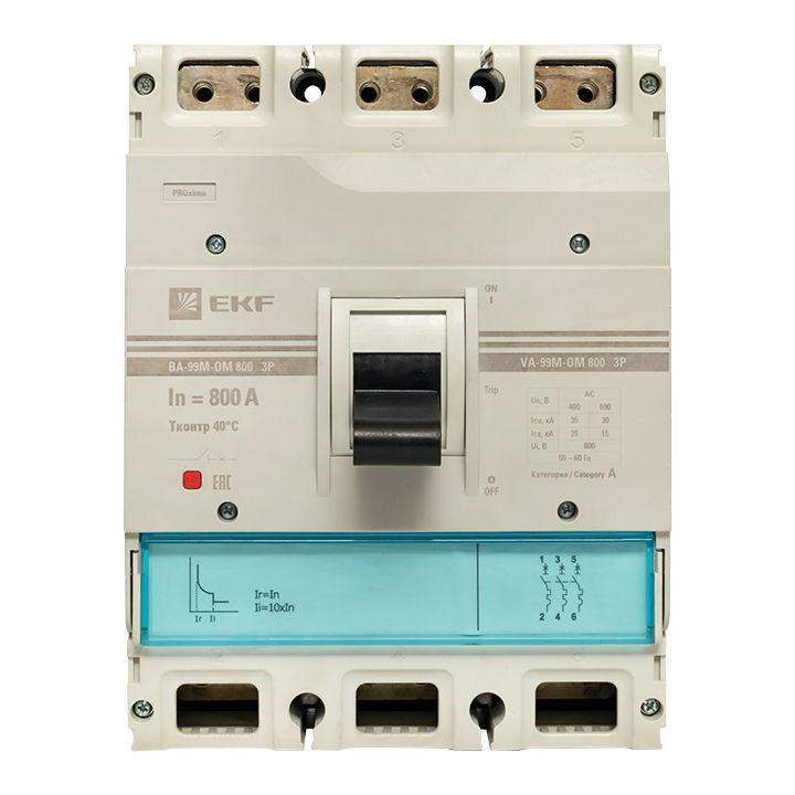  Выключатель автоматический 3п 800/800А 35кА ВА-99М РМРС PROxima EKF mccb99-800-800m-om фото в каталоге от BTSprom.by