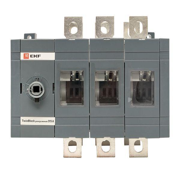  Рубильник 3п 315А реверсивный без рукоятки управления TwinBlock EKF tb-s-315-3p-rev фото в каталоге от BTSprom.by