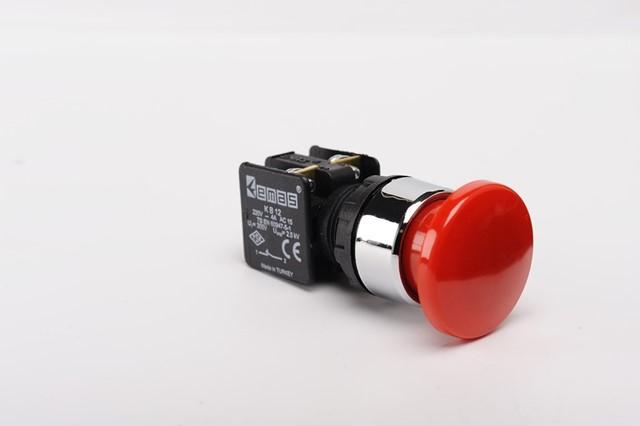 кнопка грибовидная (1нз) красн. emas kb12mk от BTSprom.by