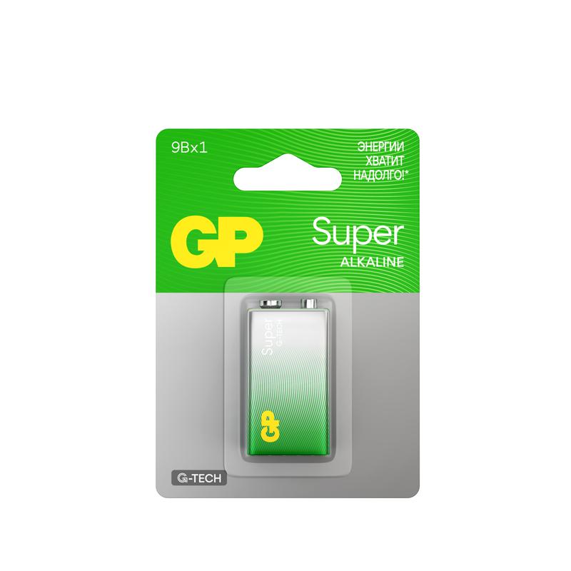 элемент питания алкалиновый "крона" 6lr61 9в super alkaline g-tech (блист.1шт) gp 1219 от BTSprom.by