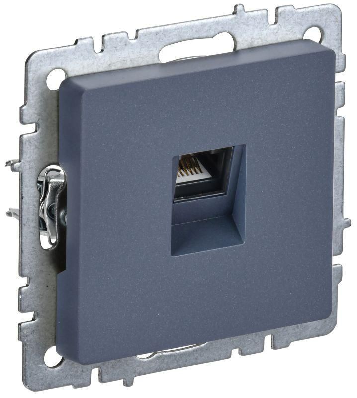 розетка компьютерная сп rj45 кат.5e brite рк10-брм механизм маренго iek br-k10-1-k35 от BTSprom.by