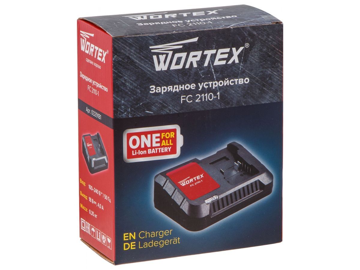  Зарядное устройство WORTEX FC 2110-1 ALL1 XLT 1 слот, 4 А (быстрая зарядка) 0329181 фото в каталоге от BTSprom.by