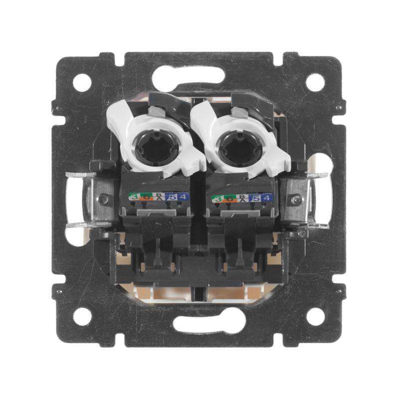  Розетка компьютерная 2-м СП Valena RJ45 кат.5E UTP на захватах механизм бел. IEK 774231 фото в каталоге от BTSprom.by