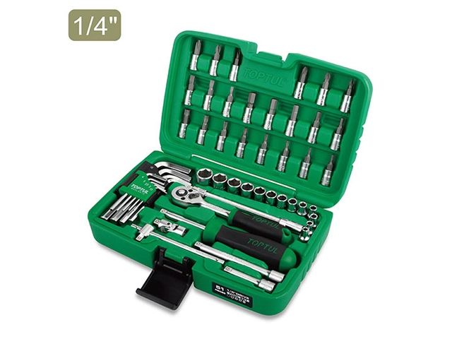 набор головок и ключей 51предм. 1/4" 6гр. toptul gcai5102 от BTSprom.by