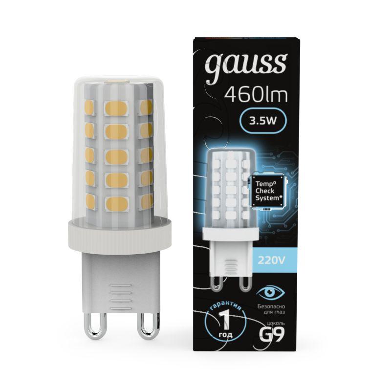 лампа светодиодная black 3.5вт капсульная 4100к нейтр. бел. g9 460лм керамика gauss 107009205 от BTSprom.by