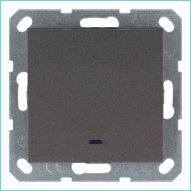 выключатель 1-кл. 10а ip20 с подсветкой механизм мокко jasmart g3011nz от BTSprom.by