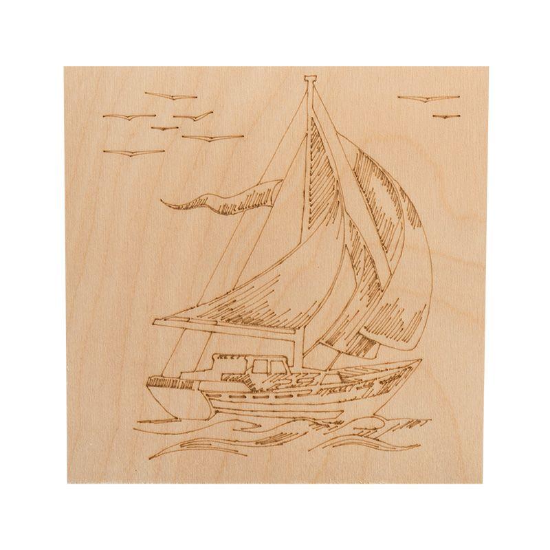  Набор досок для выжигания "Для мальчиков" 150х150мм (Тигр/Самолет/Машина/Парусник/Космос) пакет (уп.5шт) Rexant 12-0929 фото в каталоге от BTSprom.by