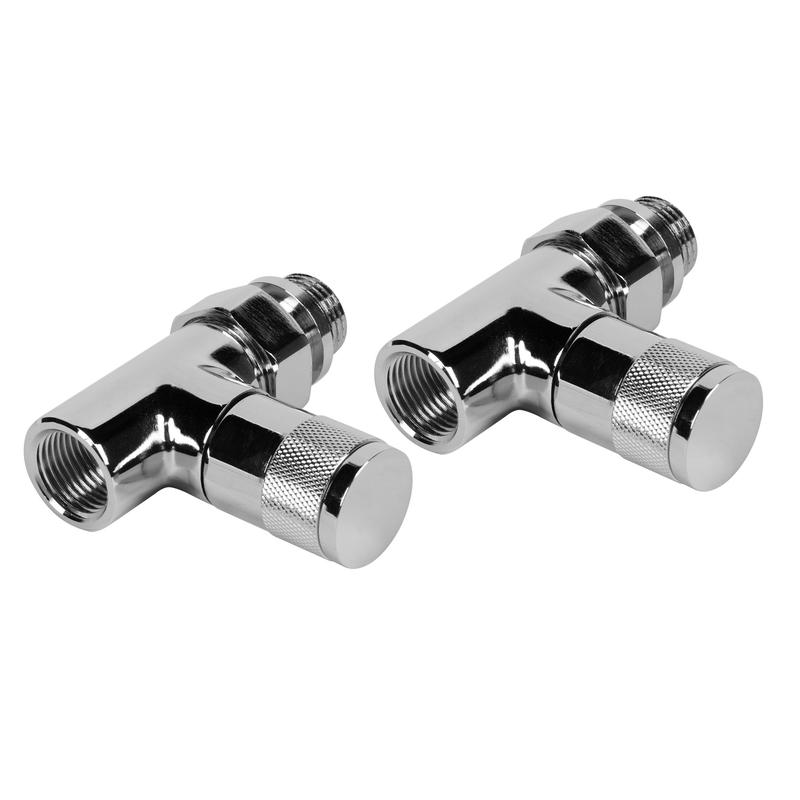  Набор дизайн-вентилей PIANO прямой 1/2дюйм хром Royal Thermo НС-1161360 фото в каталоге от BTSprom.by