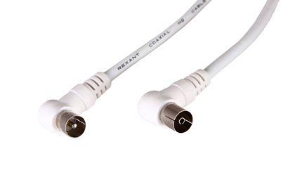 шнур tv plug - tv jack 5м угловой бел. rexant 18-0025 от BTSprom.by